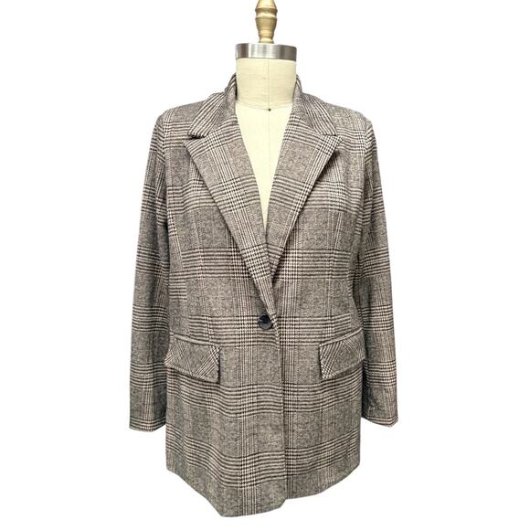 Bagatelle Plaid Glen Check Blazer XL | Old Money Academia Gossip Girl NWOT - Picture 1 of 7